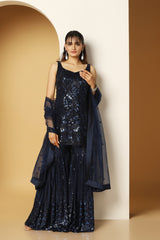 Shiny Sherly Night Sharara Set for Party & Wedding Look