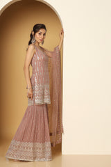 Zari Sequin Tasseled Shirt & Sharara Set – Ethnic Party Wear