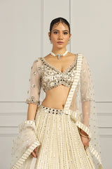 Sequin & Bead Embroidered Bridal Lehenga