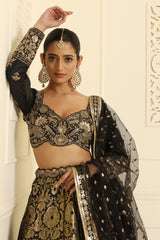 Nakshi sequin, dabka mixed hand crafted choli and banarsi brocade lehenga