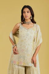 Floral Resham Embellished Garara Set