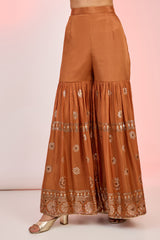 Floral Jaal Embroidered Kurta Sharara – Festive Indian Outfit