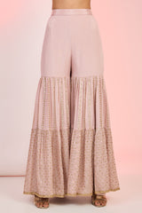 Light Pink Chinon Sequin Embroidered Sharara Set – Ethnic Wear