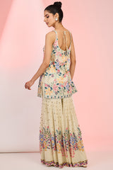 Multicolour Floral Jaal Embroidered Suit – Designer Ethnic Wear