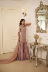 Lilac Abstract Jaal Swarovski Bead & Sequin Lehenga Set
