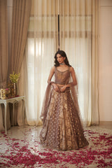 Mouse Resham & Cutdana Embellished Gharara Set