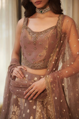Mouse Resham & Cutdana Embellished Gharara Set
