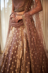 Mouse Resham & Cutdana Embellished Gharara Set