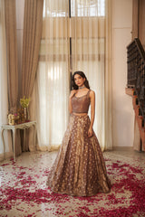 Mouse Resham & Cutdana Embellished Gharara Set
