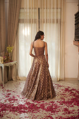 Mouse Resham & Cutdana Embellished Gharara Set