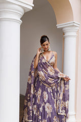 Modern lehengas with luminous prints and ethereal elegance.