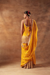 Mustard Embroidered Sharara Set for Festive & Wedding Wear
