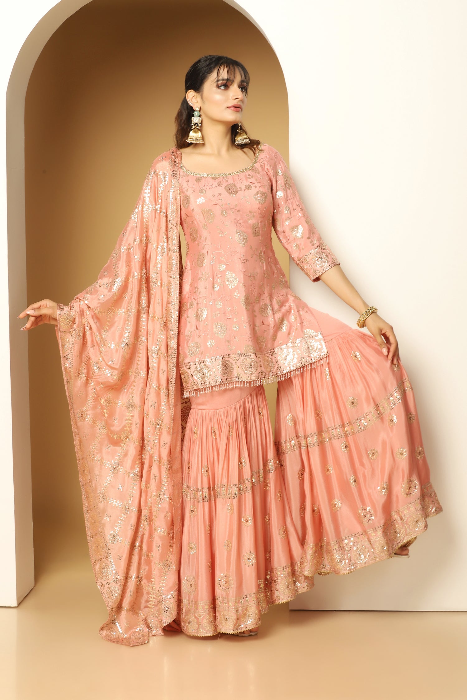 Blooming Garden Embroidered Sharara – Party & Festive Wear