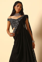 Black and Silver Sharara – Designer Ethnic Set for Women