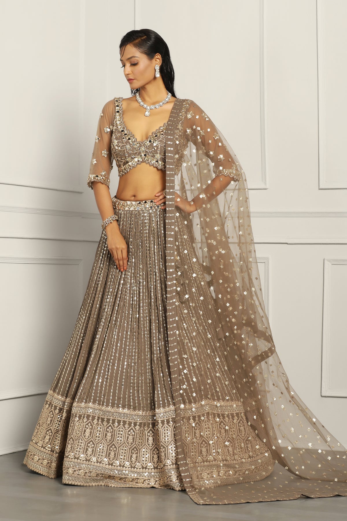 Sequin Embroidered Lehenga