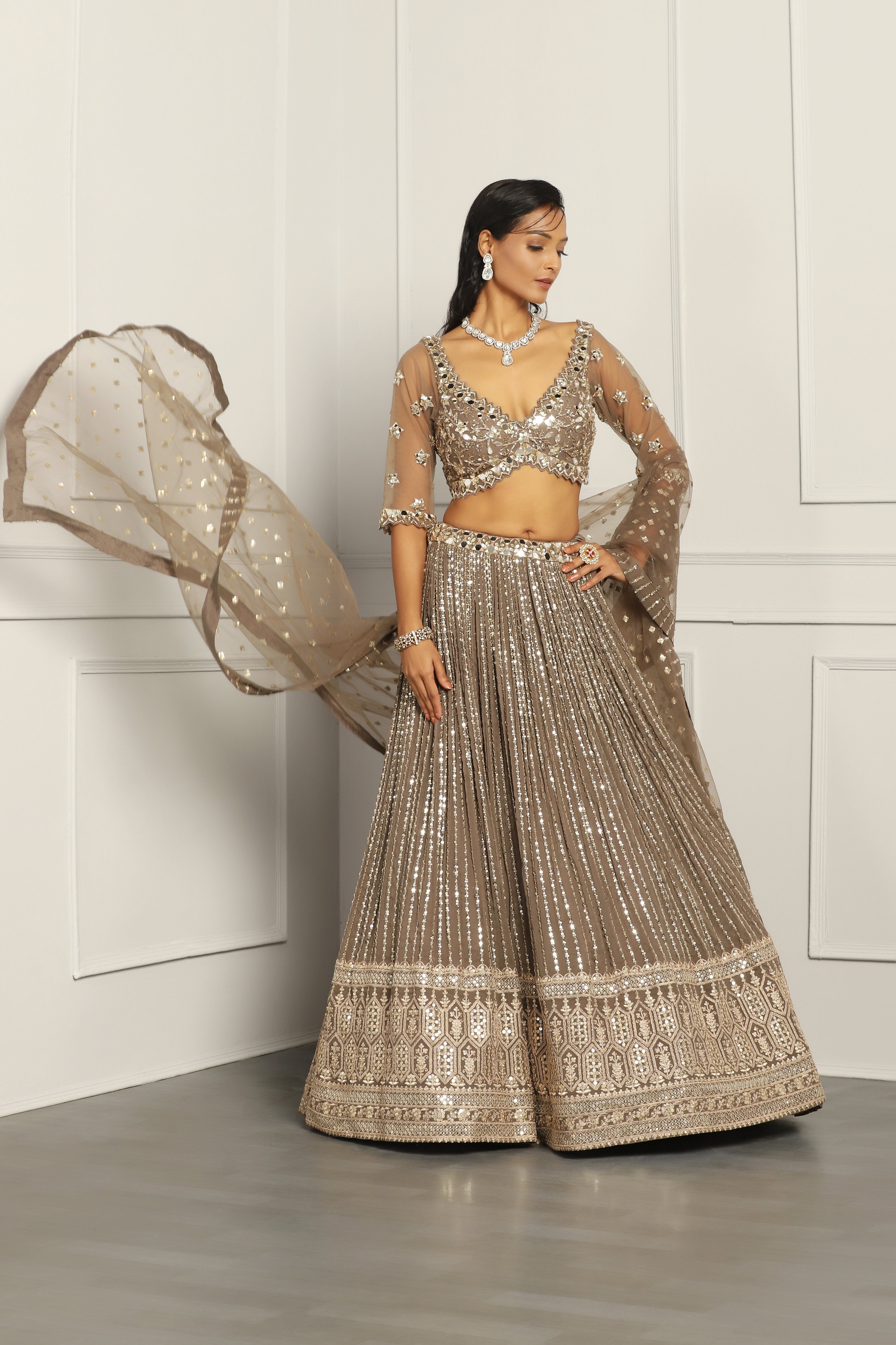 Sequin Embroidered Lehenga