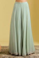 Pista Net Embroidered Gharara Set