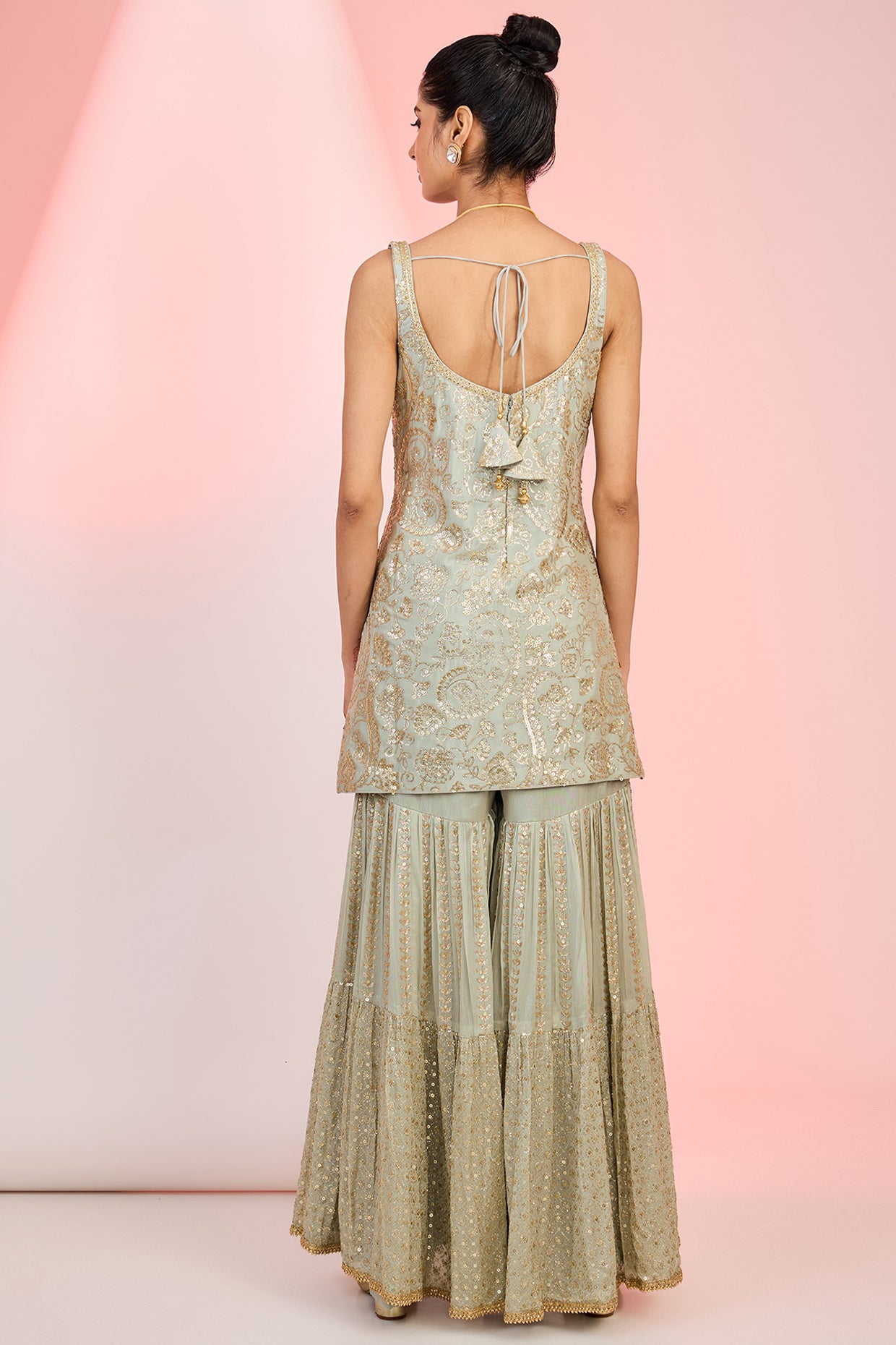 Traditional Sequin Sharara Suit – Ethnic Party Wear