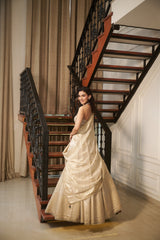 Ivory Floral Jaal Stone & Pearl Lehenga Set