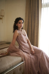 Lilac Abstract Jaal Swarovski Bead & Sequin Lehenga Set