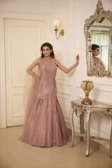 Lilac Abstract Jaal Swarovski Bead & Sequin Lehenga Set