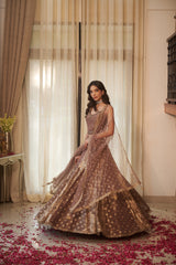 Mouse Resham & Cutdana Embellished Gharara Set